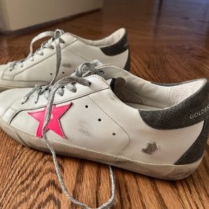 Unworn Golden Goose Superstar Mixed Leather Low-Top Sneakers